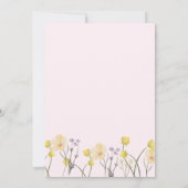 Rustikale Wildblume Rosa Hochzeit im Garten Einladung (Rückseite)