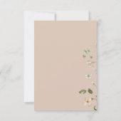 Rustikale Wildblume Rosa Rosa Save The Date (Rückseite)