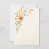 Rustikale Wildblume RSVP-Karte RSVP Karte (Rückseite)