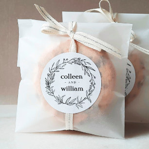 Rustikale Wildblume Runder Aufkleber