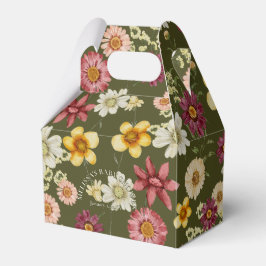 Rustikale Wildblume Salbei-Babydusche Geschenkschachtel