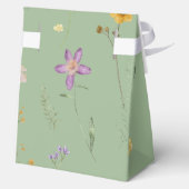 Rustikale Wildblume Salbei-Babydusche Geschenkschachtel (Rückseite)
