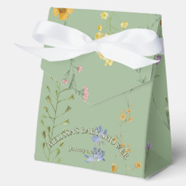 Rustikale Wildblume Salbei-Babydusche Geschenkschachtel