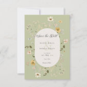 Rustikale Wildblume Save The Date (Vorderseite)