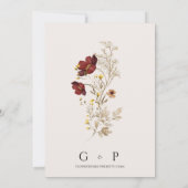 Rustikale Wildblume Save the Date Einladung (Rückseite)