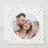 Rustikale Wildblume Save the Date Foto (Rückseite)