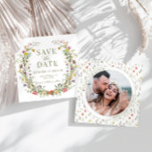 Rustikale Wildblume Save the Date Foto