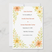 Rustikale Wildblume Save the Date Karte (Vorderseite)