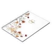 Rustikale Wildblume Schmetterling Personalisiert Notizblock (Linke Seite)