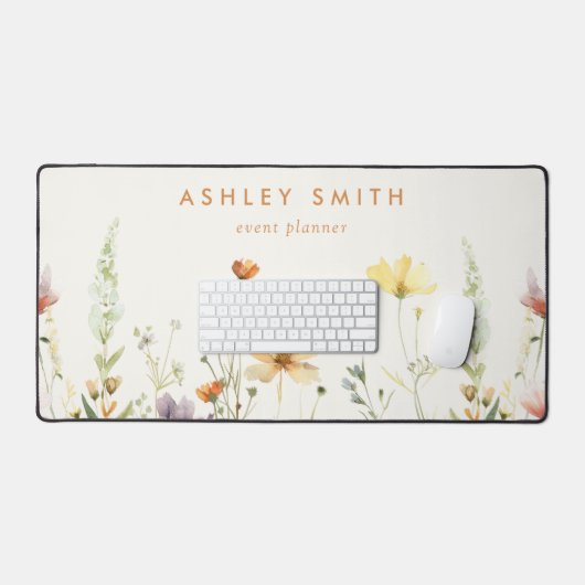 Rustikale Wildblume Schreibtischunterlage (Tastatur & Maus)
