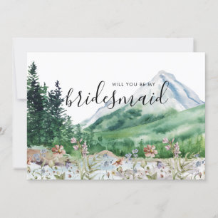 Rustikale Wildblume Seid meine Bridesmaid