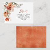 Rustikale Wildblume sinkt in Liebe Baby Dusche Det Begleitkarte (Vorne/Hinten)