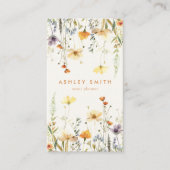 Rustikale Wildblume Social Media Visitenkarte (Vorderseite)
