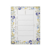 Rustikale Wildblume Tearawy Weekly Planner Notizblock (Rotiert)