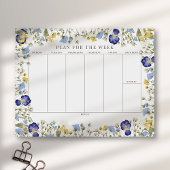 Rustikale Wildblume Tearawy Weekly Planner Notizblock