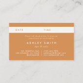 Rustikale Wildblume Terminkarte (Rückseite)