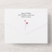 Rustikale Wildblume Thema Frühjahrsstimmung All In One Einladung (Rückseite)