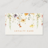 Rustikale Wildblume Treuekarte (Vorderseite)