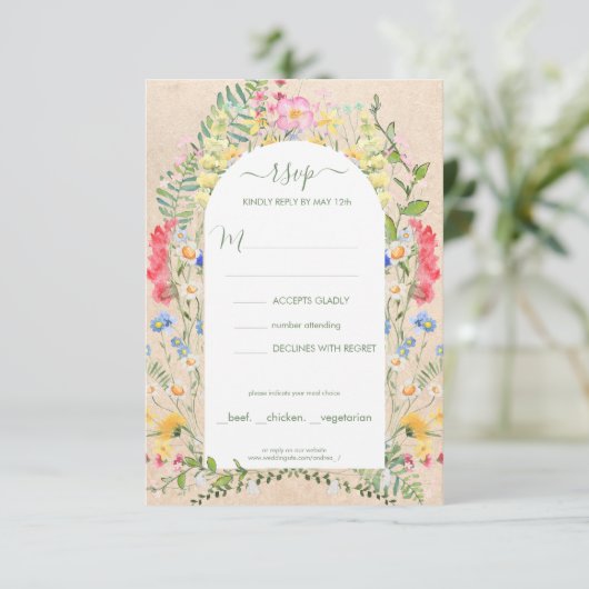 Rustikale Wildblume Wasserfarben UAWG Einladung (Stehend Vorderseite)