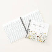 Rustikale Wildblume Watercolor Hochzeitsbuch Notizblock (Innenseite)