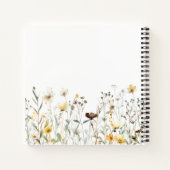 Rustikale Wildblume Watercolor Hochzeitsbuch Notizblock (Rückseite)