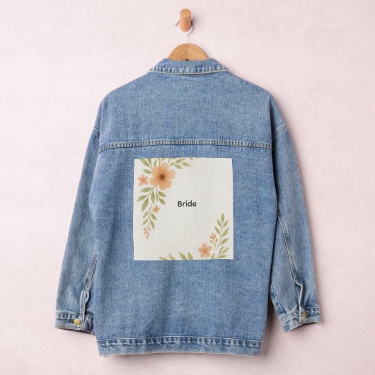 Rustikale Wildblume Wedding Denim Jacket Jeansjacke (Hangar)