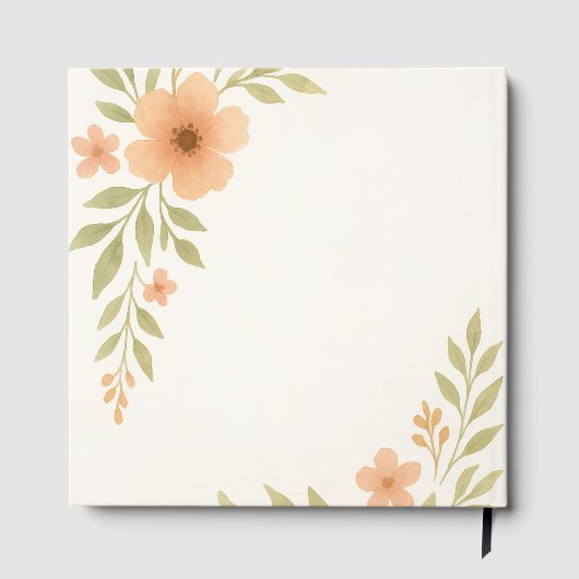 Rustikale Wildblume Wedding Gästebuch (Rückseite)