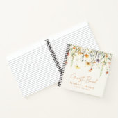 Rustikale Wildblume Wedding Gästebuch Notizblock (Innenseite)