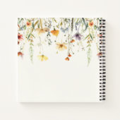 Rustikale Wildblume Wedding Gästebuch Notizblock (Rückseite)