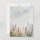 Rustikale Wildblume Wiese | Boho Watercolor Save The Date (Rückseite)