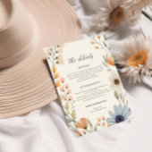 Rustikale Wildblume Wreath Garden Wedding Begleitkarte