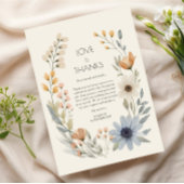 Rustikale Wildblume Wreath Garden Wedding Dankeskarte