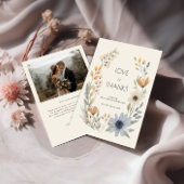 Rustikale Wildblume Wreath Garden Wedding Dankeskarte