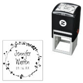 Rustikale Wildblume Wreath Wedding Permastempel (Beispiel)