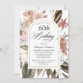 Rustikale Wildblumen, 60. Geburtstag Einladung (Vorderseite)