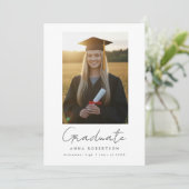 Rustikale Wildblumen-Abschlussfeier Ankündigung (Stehend Vorderseite)