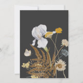 Rustikale Wildblumen auf dem Bradal Einladung (Rückseite)