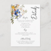 Rustikale Wildblumen auf der Wiese Lila Begleitkarte (Vorderseite)