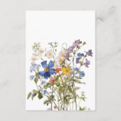 Rustikale Wildblumen auf der Wiese Lila Begleitkarte (Rückseite)