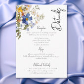 Rustikale Wildblumen auf der Wiese Lila Begleitkarte