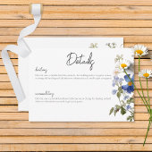 Rustikale Wildblumen auf der Wiese Lila Begleitkarte