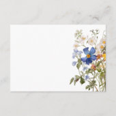 Rustikale Wildblumen auf der Wiese Lila Begleitkarte (Rückseite)