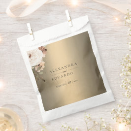 Rustikale Wildblumen auf edlem Gold Geschenktütchen