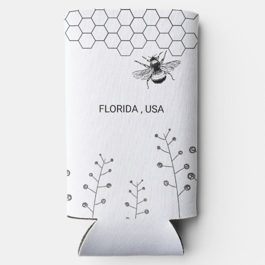 Rustikale Wildblumen Beehive Country Wedding Selters Dosenkühler (Rückseite)