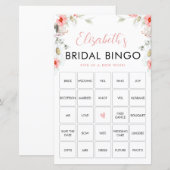 Rustikale Wildblumen Bingo Game Card (Vorne/Hinten)