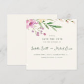 Rustikale Wildblumen Blumenhochzeit retten das Dat Save The Date (Vorne/Hinten)