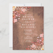 Rustikale Wildblumen Blumenkohl Brautparty Einladung (Vorderseite)