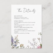 Rustikale Wildblumen Blumenzettel Begleitkarte (Vorderseite)