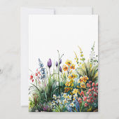 Rustikale Wildblumen Boho Chic Floral Baby Dusche Einladung (Rückseite)