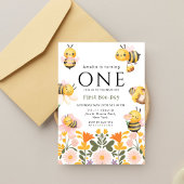 Rustikale Wildblumen Boho Erster Bienentag Einladung